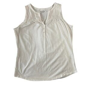 Bit and Bridle Women's Medium White Tank-Top Casual Fit